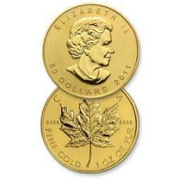 10 1 oz 99.99 & 99.9 Canadian Gold Maple Leaves typical slightly off quanity -500 serious discount!
