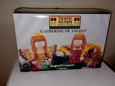 Debbie Mumm "Gathering of Angels" sugar/creamer