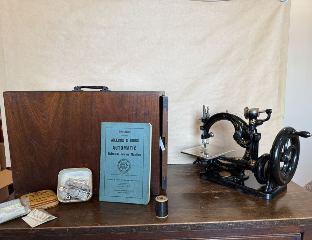 Antique Wilcox & Gibbs Hand Crank Sewing Machine