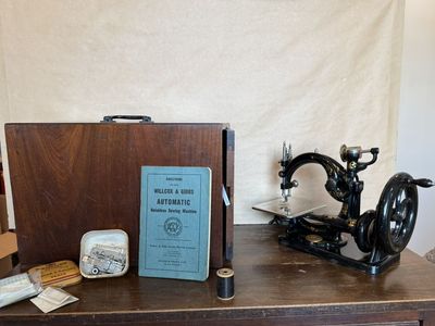 Antique Wilcox & Gibbs Hand Crank Sewing Machine