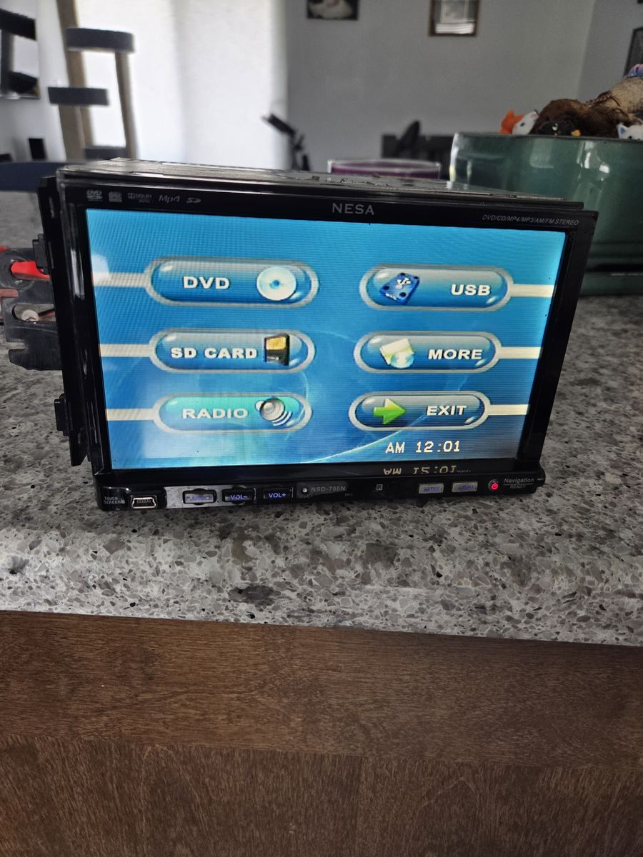 Touch screen radio/dvd player