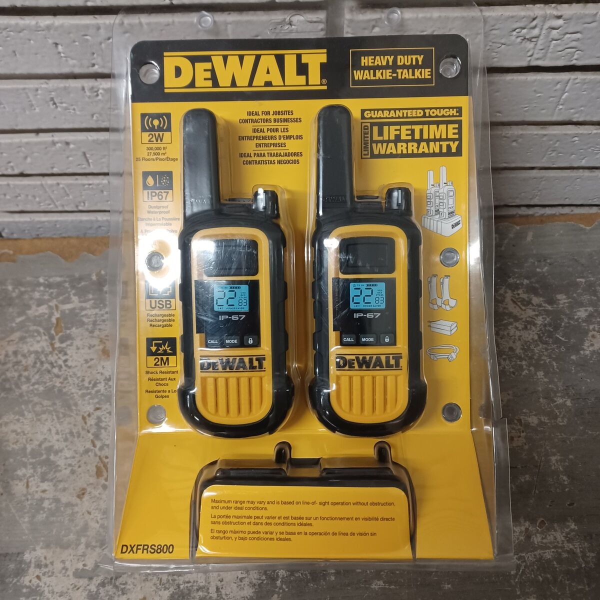 DeWalt heavy duty walkie talkies