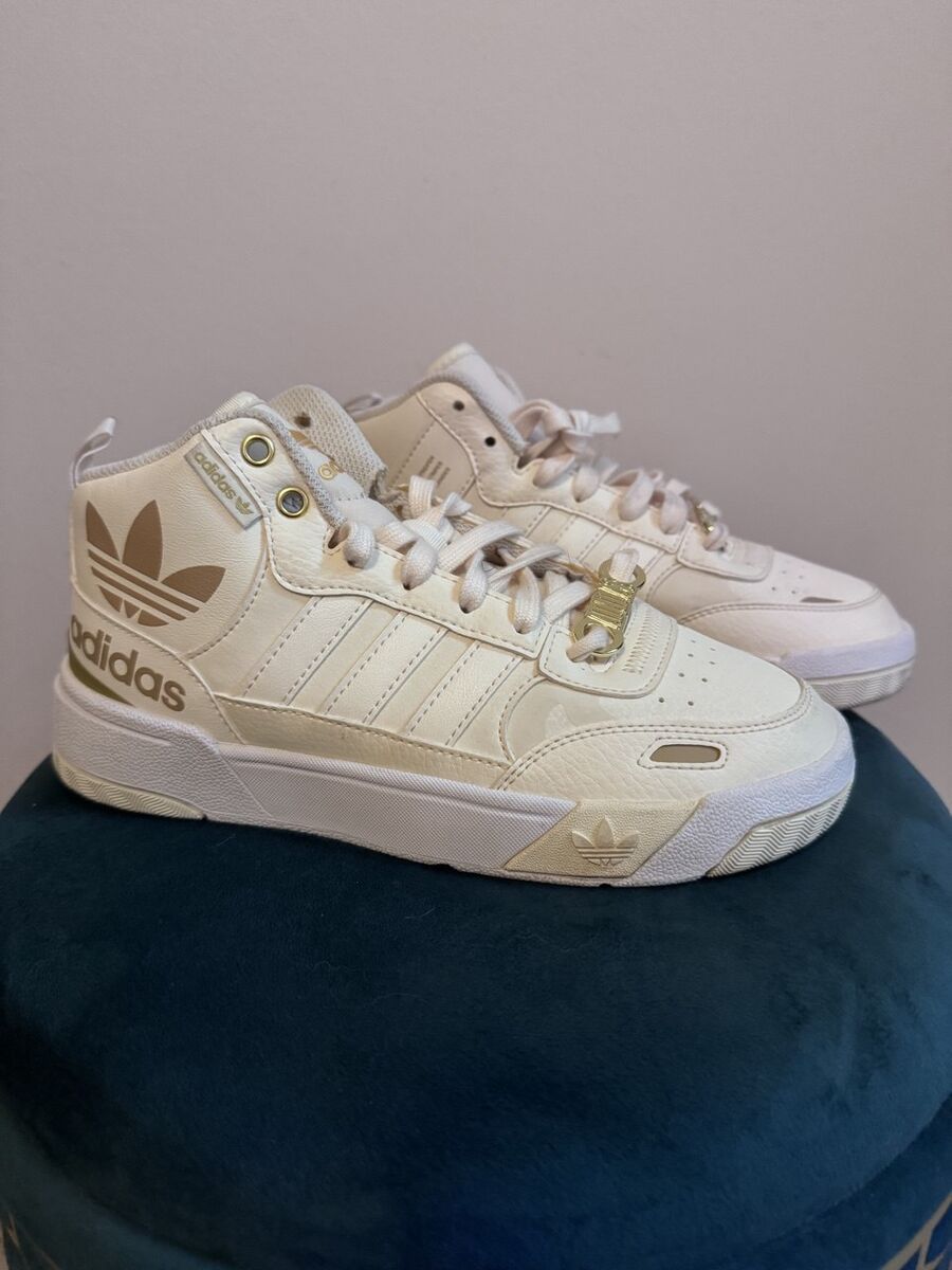 Adidas POST UP high top sneaker creme & gold- Size 4.5Y