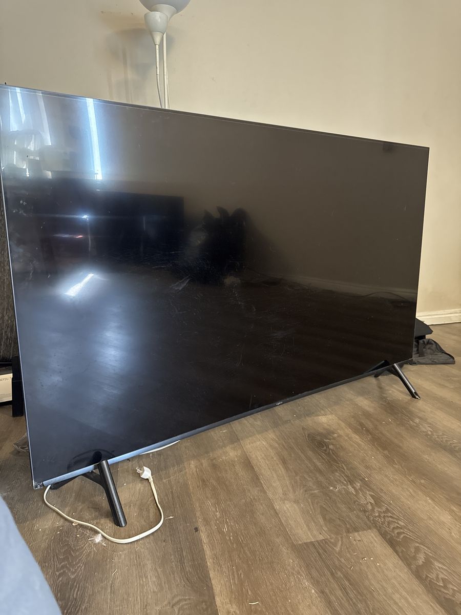 65-inch BROKEN Black Flat Screen TV