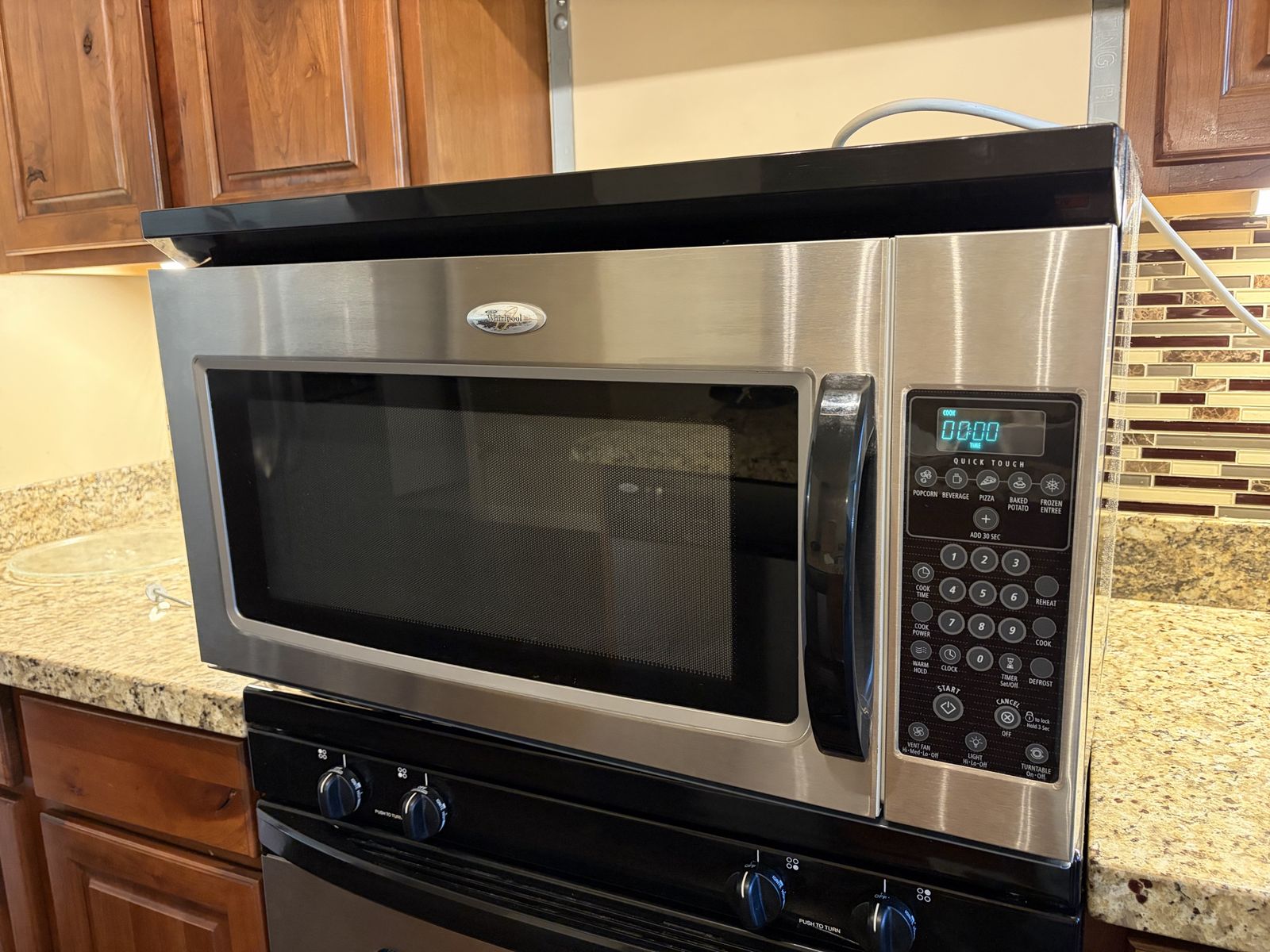 Stainless Steel Whirlpool Over Range Microwave