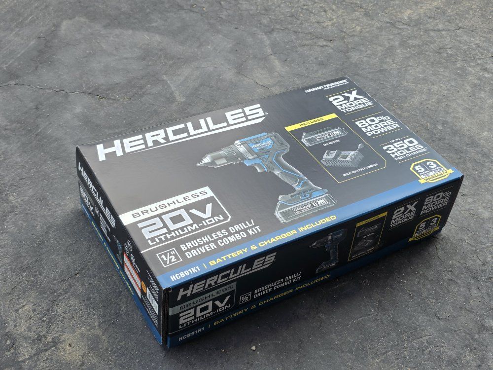 Hercules 20V Brushless 1/2 in. Drill / Driver Combo Kit (HCB91K1)