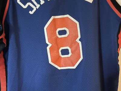 Nike Latrell Sprewell #8 New York Knicks NBA Basketball Jersey - XL Blue