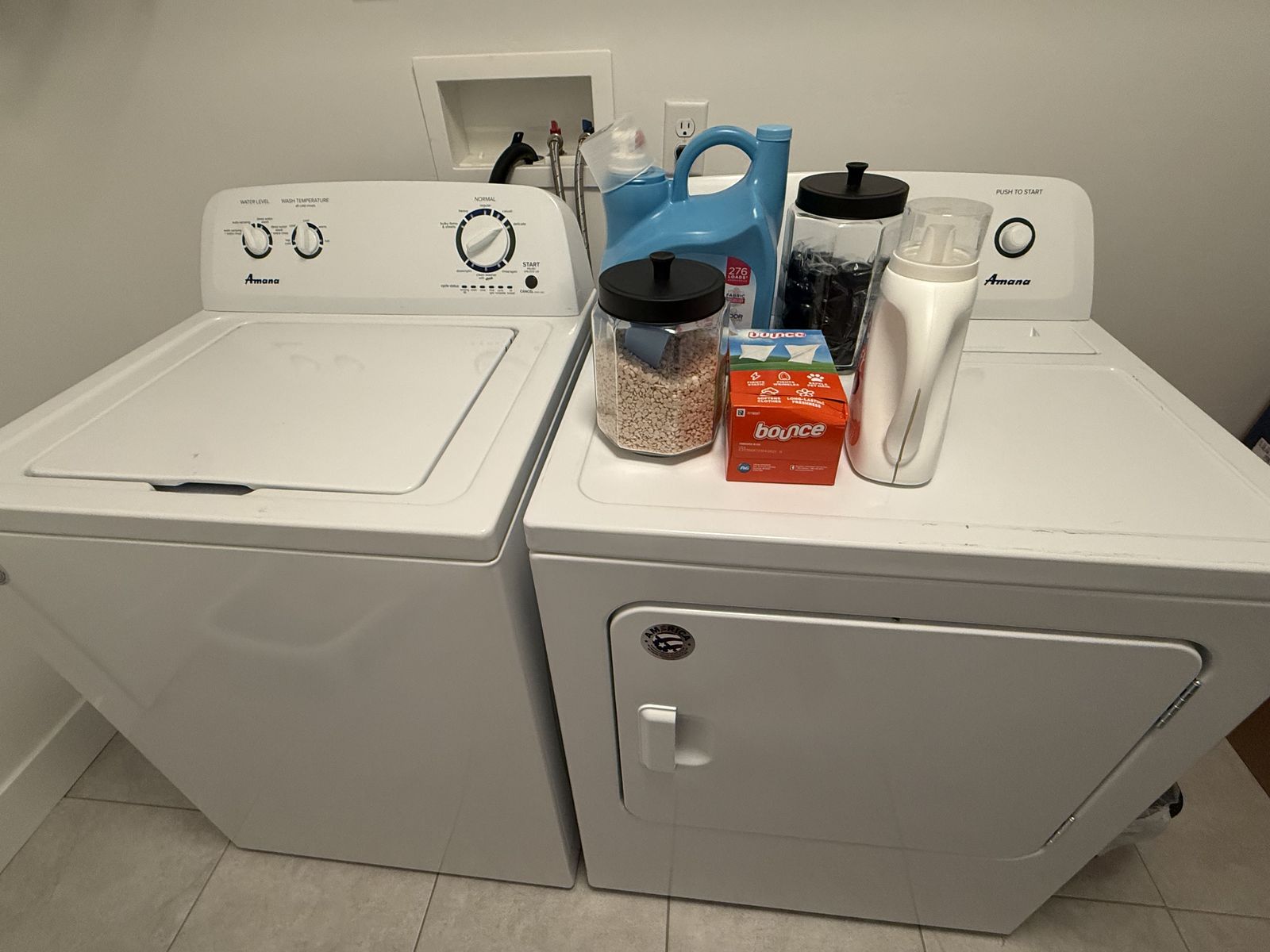 Amana washer and dryer set