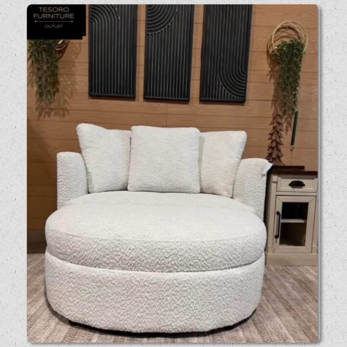 HOLLEY OVERSIZED CHAIR AND OTTOMAN