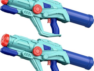 NEW 2-Pack Water Guns for Kids and Adults, Super Squirt Gun Water Soaker Blaster - Large Size - 32ft Shooting Range