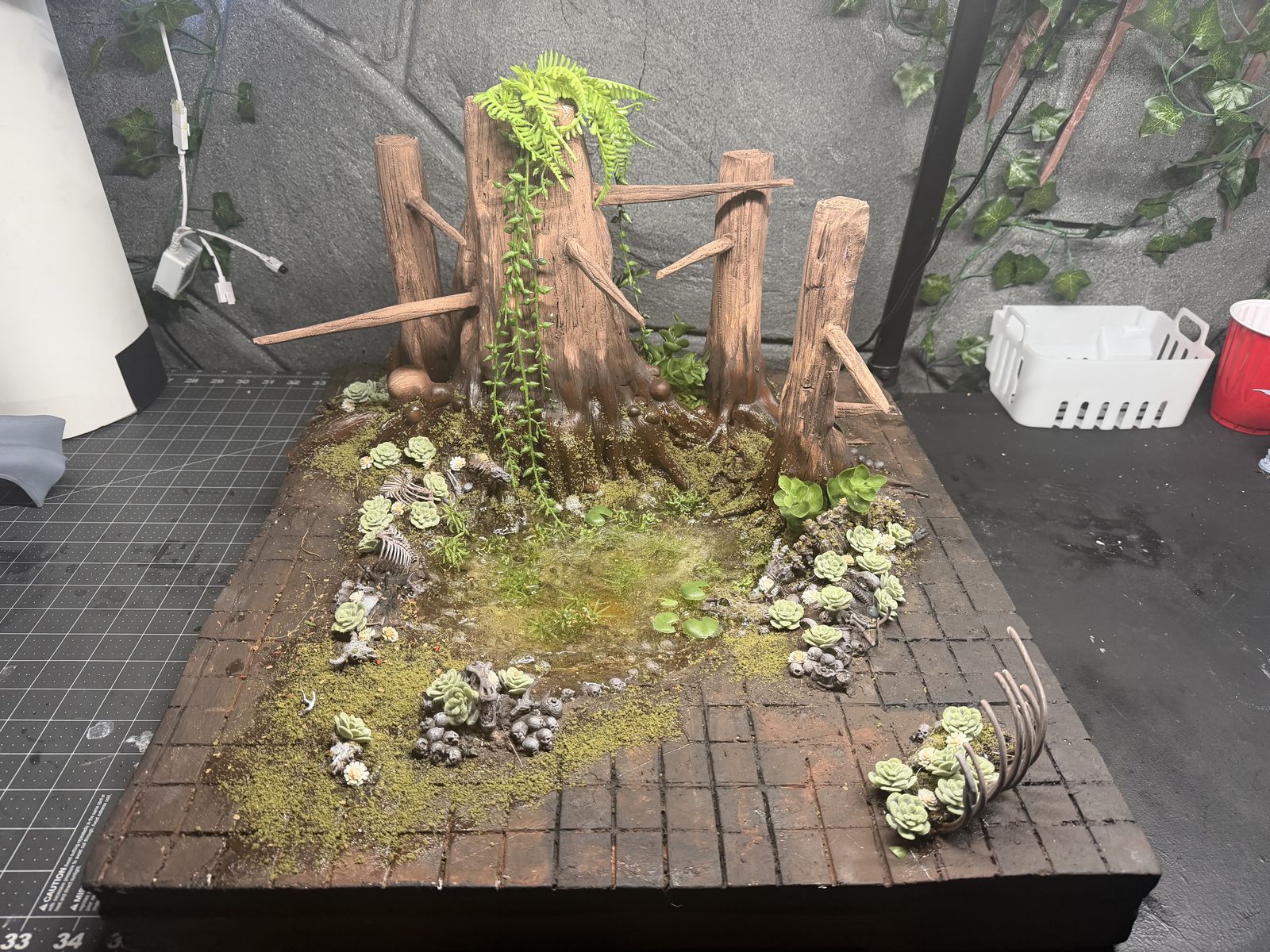 TTRPG battle / D&D / hand-made battle map / "Grave waters"/