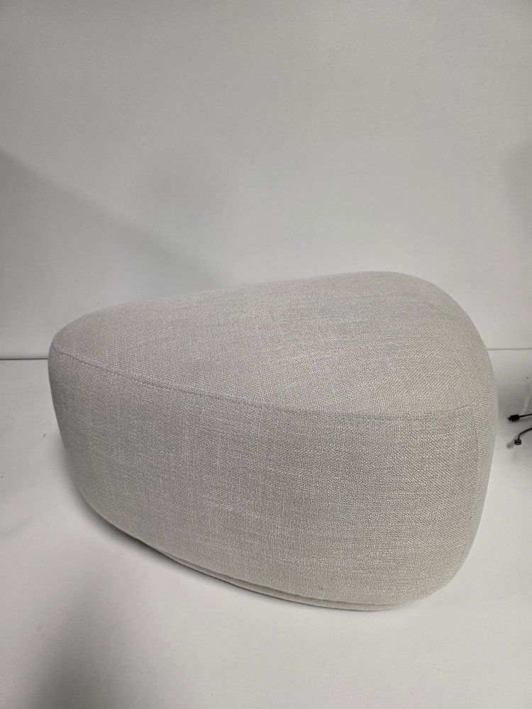Gluter Tan Polyester Foam Pad Ottoman/Footrest - 26" Width - Light Beige/Off-White