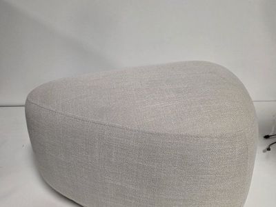 Gluter Tan Polyester Foam Pad Ottoman/Footrest - 26" Width - Light Beige/Off-White