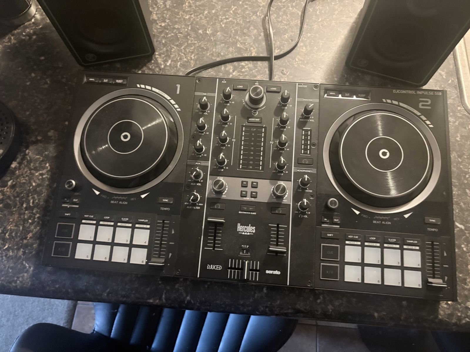 Hercules DJControl Inpulse 500 DJ Controller with  CR3-X Speakers