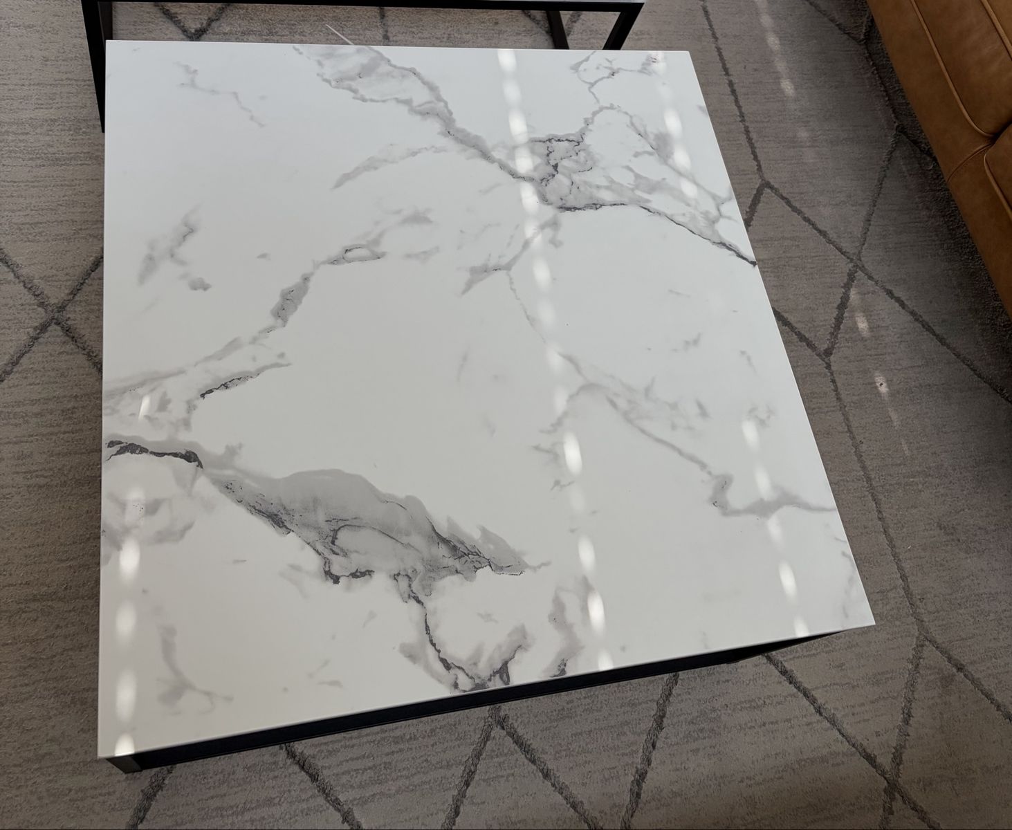 Modern Coffee Table with Marble Look