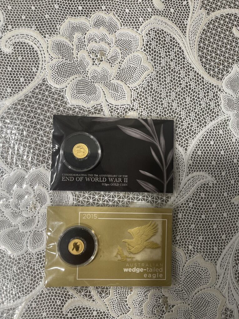 Two 1/2 Gram Gold Coins