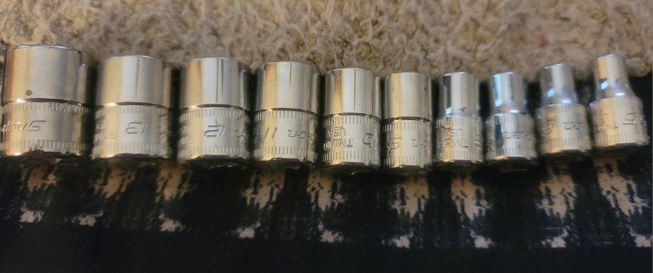 Snap-on 1/4" shallow sockets