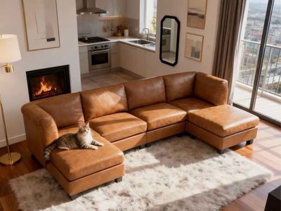 Faux Leather Sectional