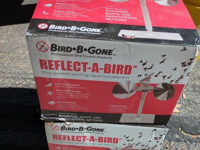 Two reflect a bird, bird deterrent.