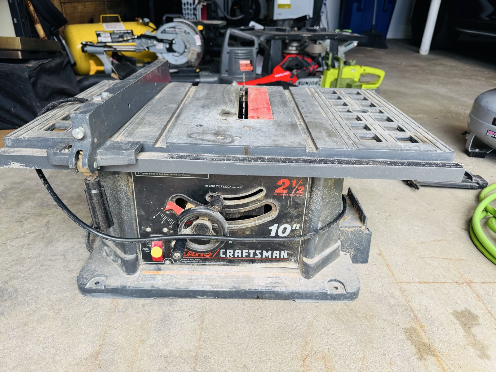 Craftsman 10" Table Saw 2.5 HP