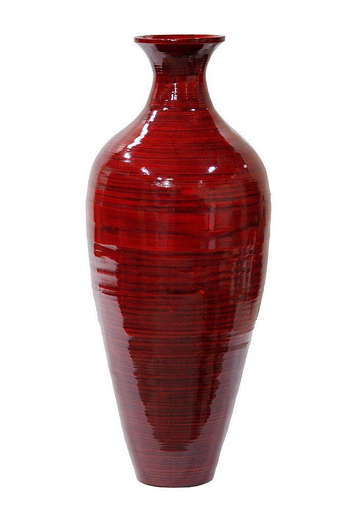 New!  Red Bamboo Vases