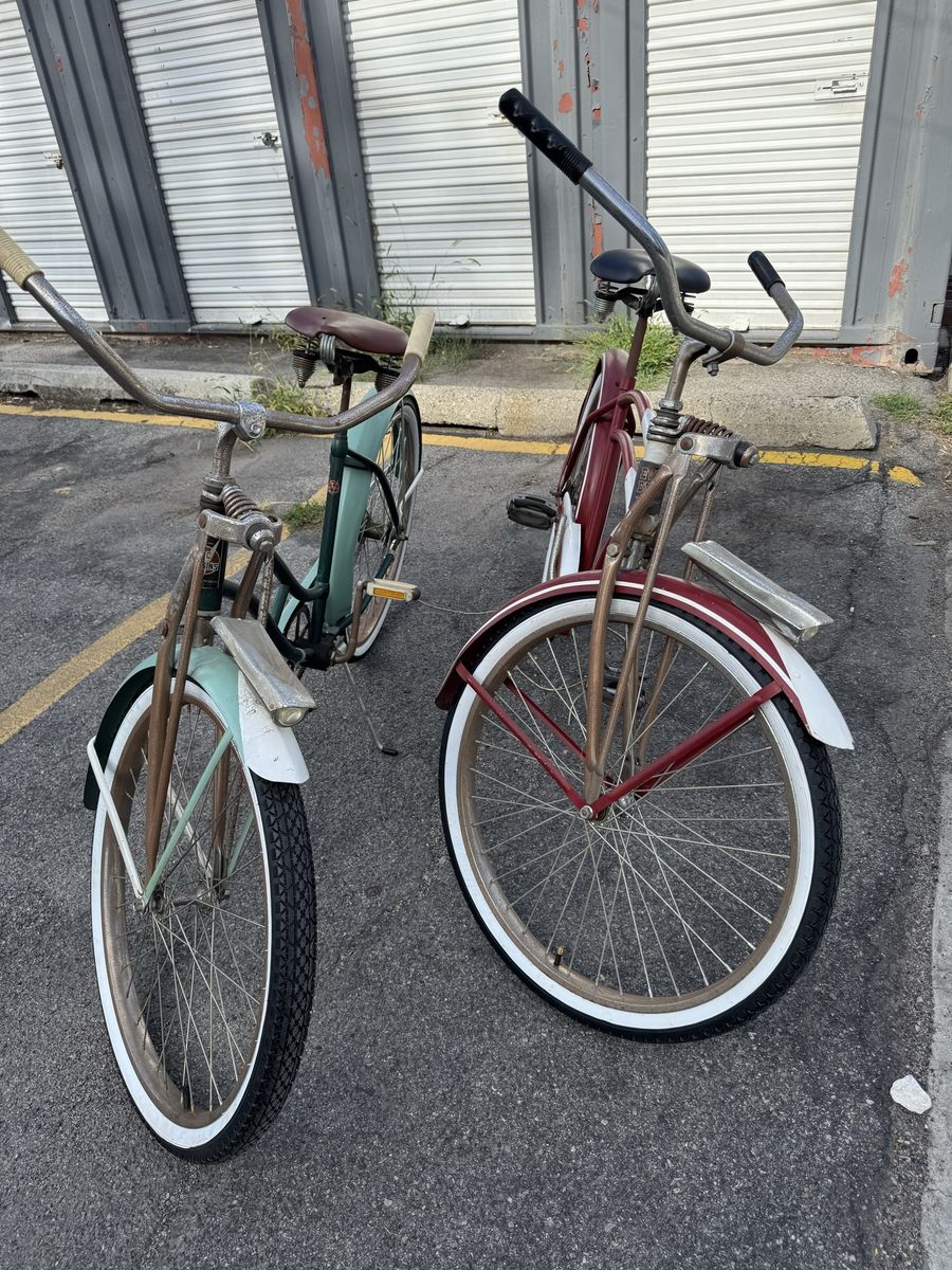 Vintage JC Higgins his and hers  Cruiser Bicycles