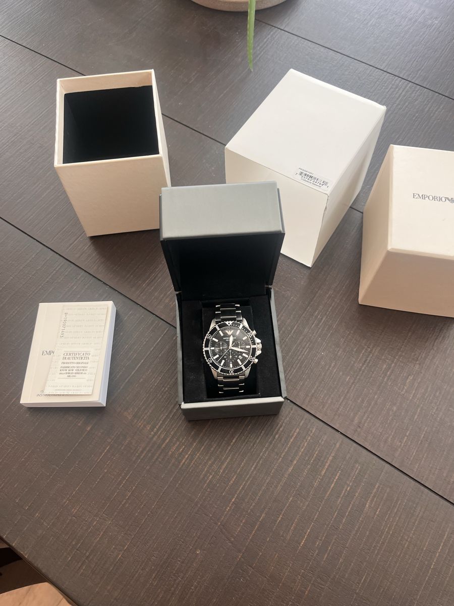 Emporio Armani World Explorer Dive-Inspired Men's Watch with Stainless Steel