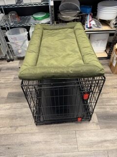 KONG® Ultra-Strong Double Door Wire Dog Crate with KONG Pad $100