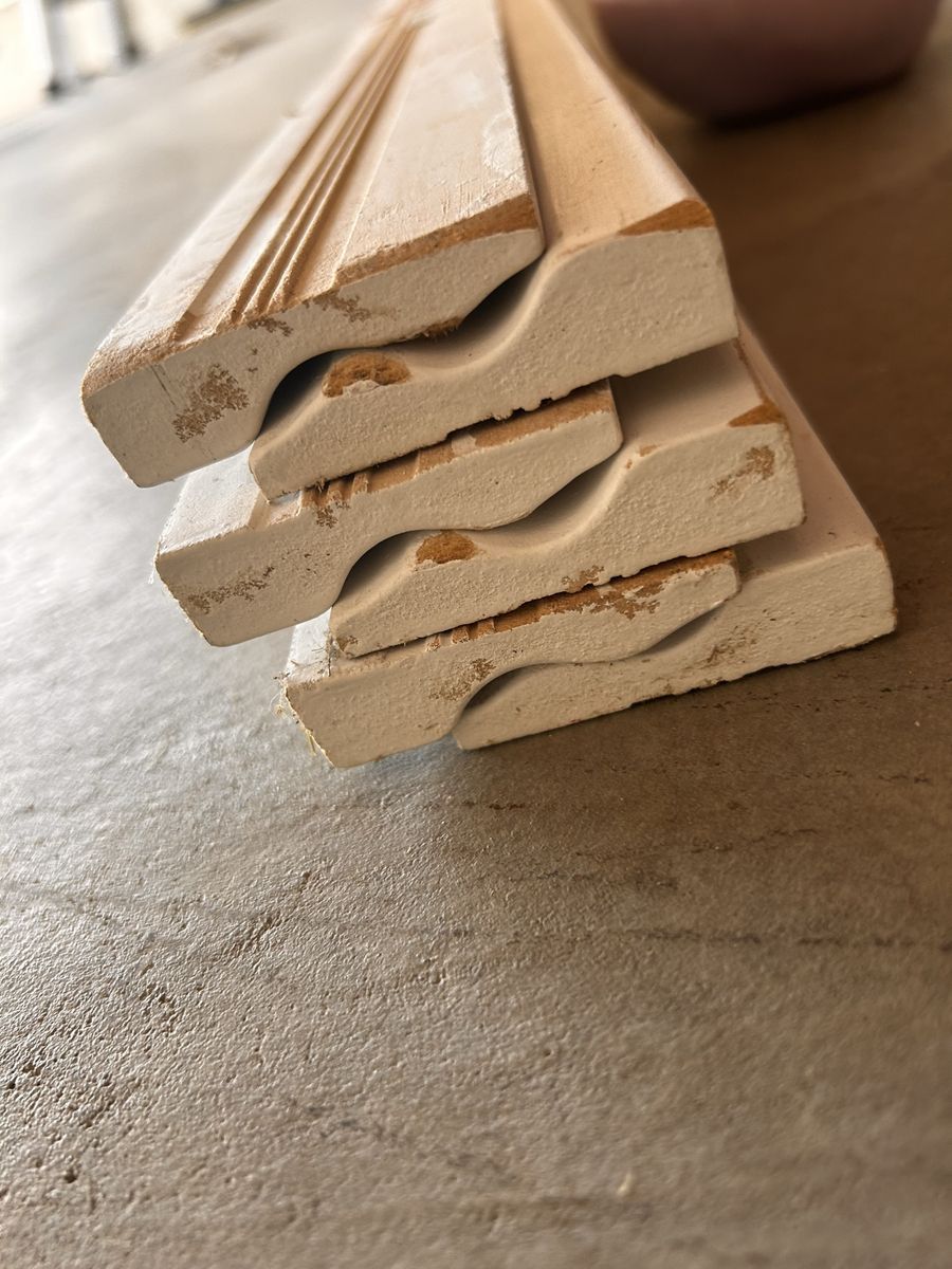 White Wood Trim/Molding - Assorted Lengths, Used - Perfect for Small Projects or Crafts