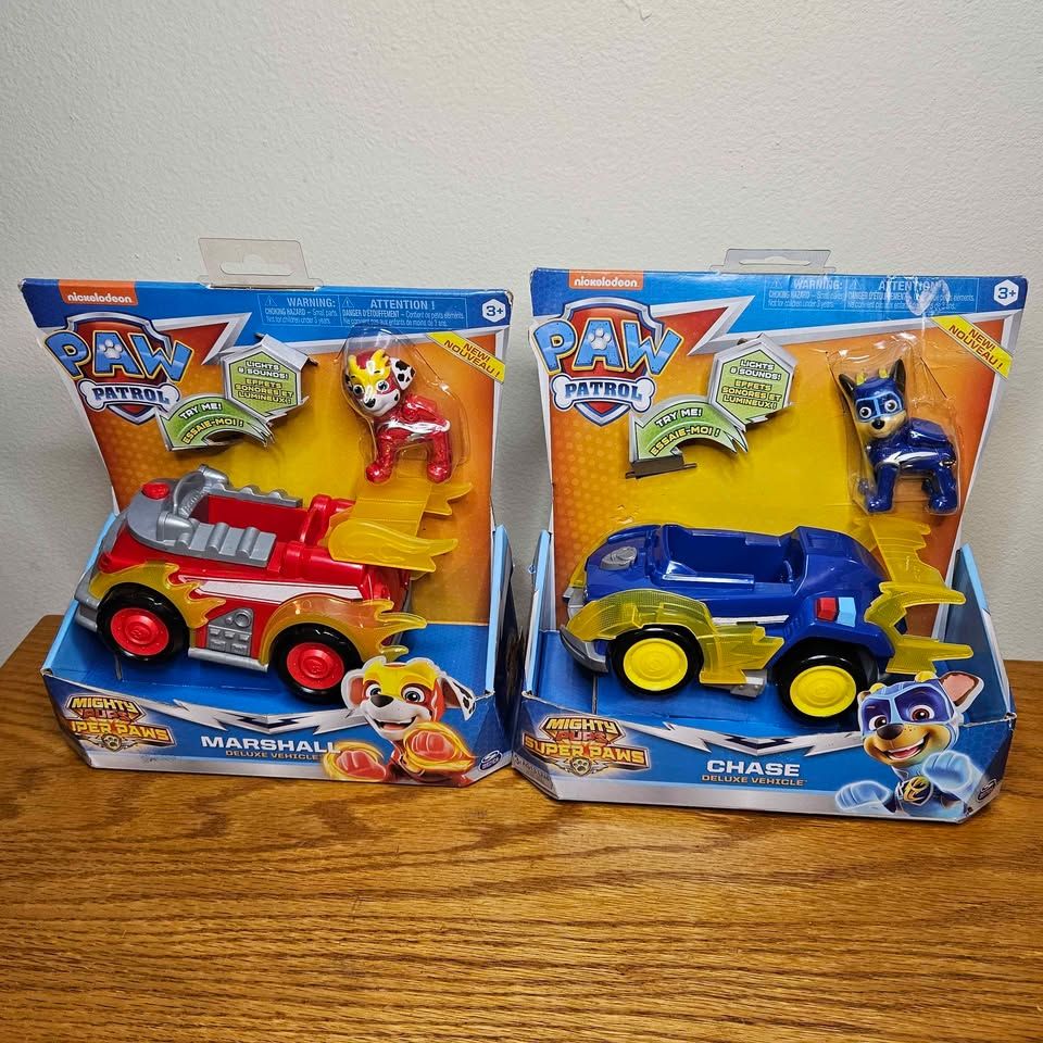 NEW Paw Patrol Deluxe Vehicles (Mighty Paws Super Paws) - Great Gifts! ($18 each)