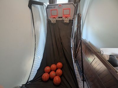 Lifetime Double Shot Deluxe Arcade Basketball Game with 7 Mini Basketballs