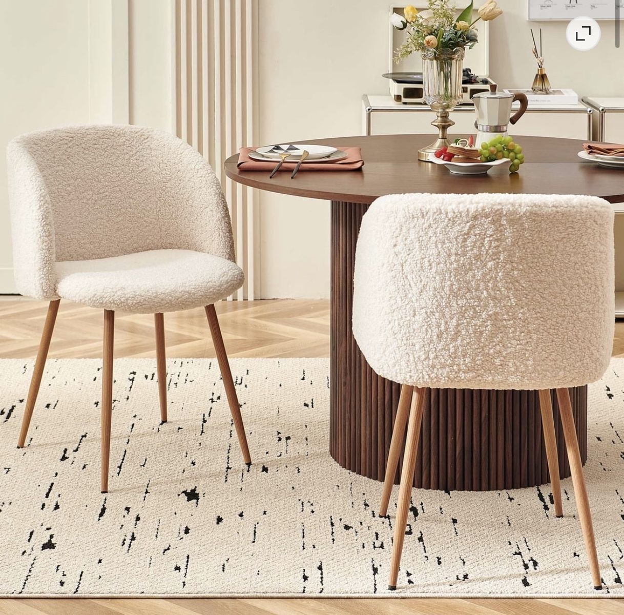 Modern mid century dining chair/accent chairs x2