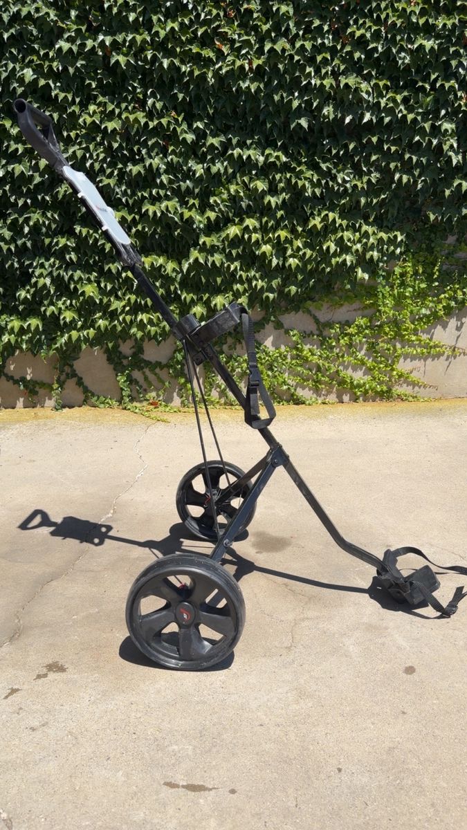 JEF World of Golf ️ black two-wheeled golf push cart