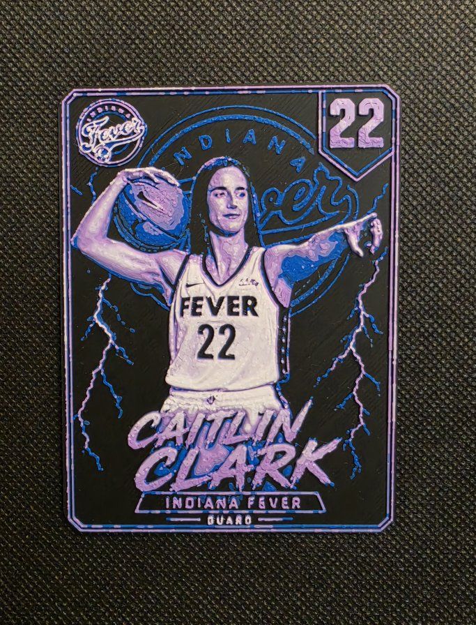 Caitlin Clark Indiana Fever #22 3D Printed Custom Basketball Display Card