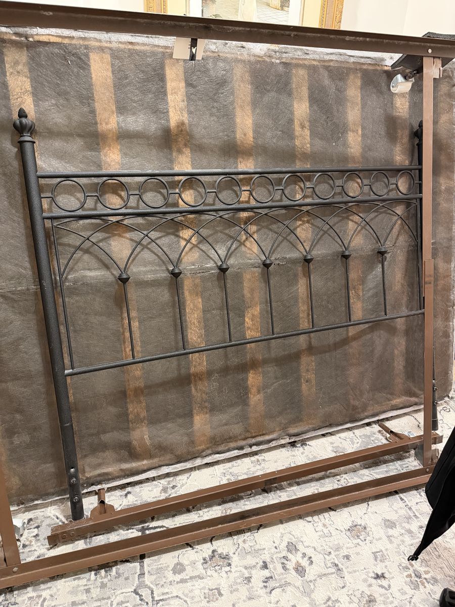 Bed frame and back metal back board