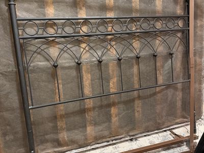 Bed frame and back metal back board