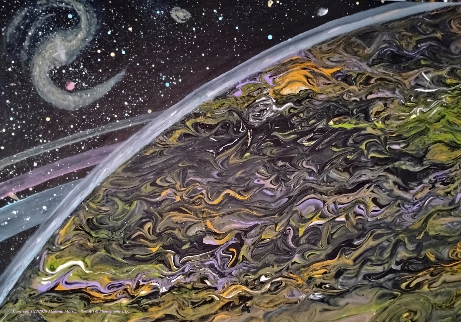 Green gas giant limited edition canvas prints.