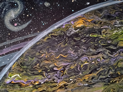 Green gas giant limited edition canvas prints.