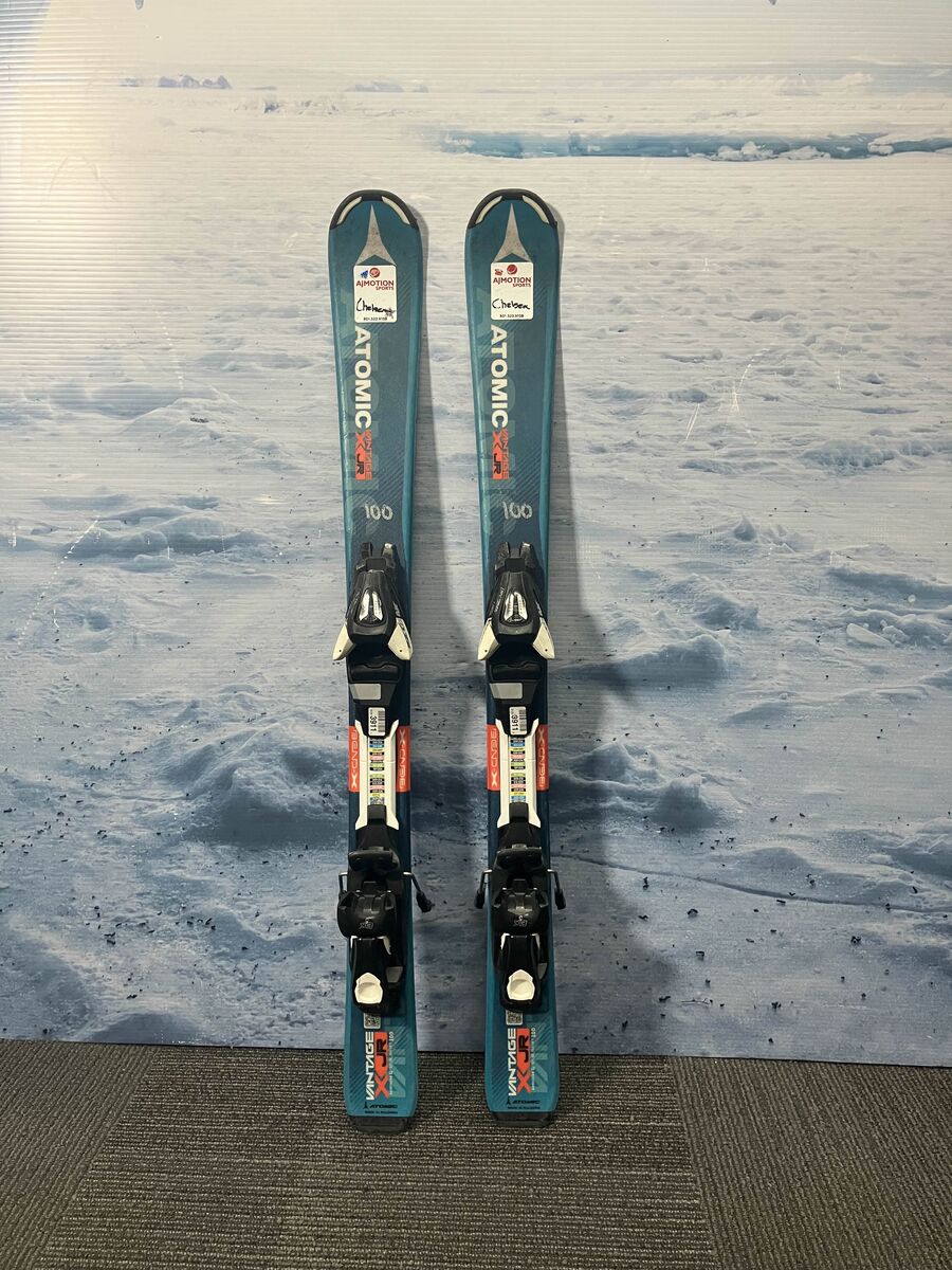 Used Atomic Vantage Bend X Jr Kids Ski 100cm w/ Ezy Trak 4.5 Bindings
