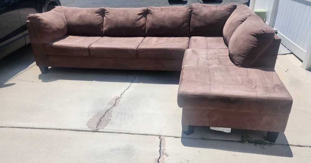 Large Brown Sectional Sofa