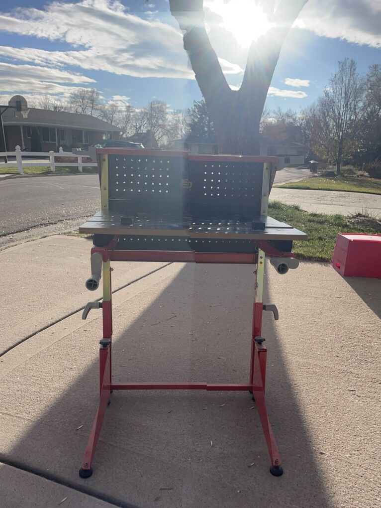 Red Toolbox Children's Folding Workbench