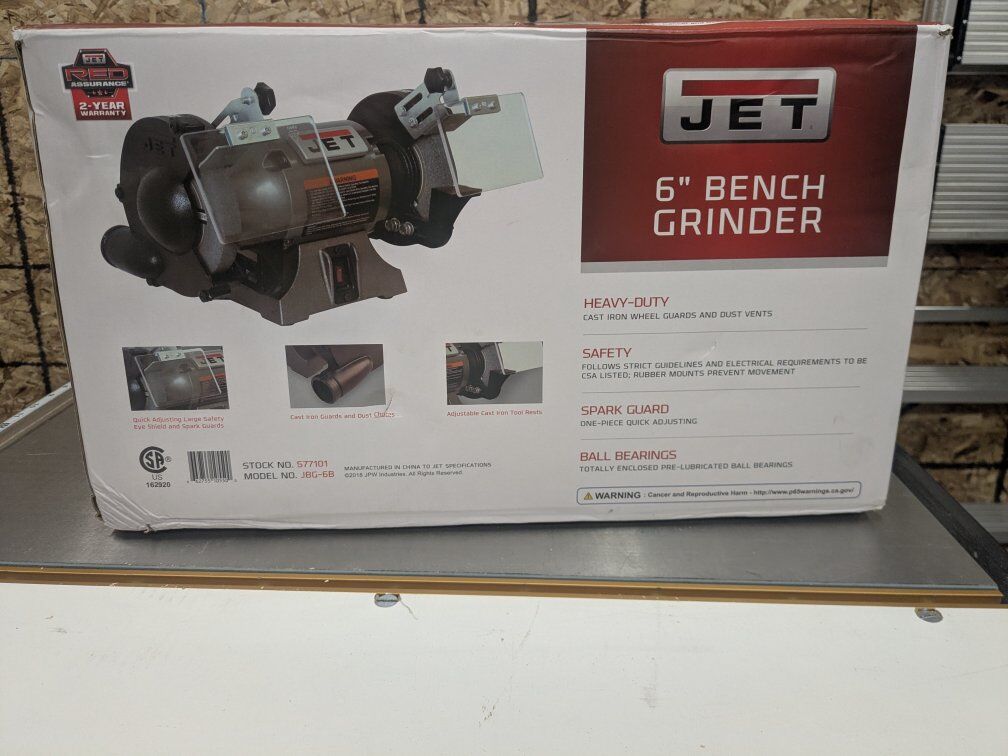 Jet 6" Bench Grinder
