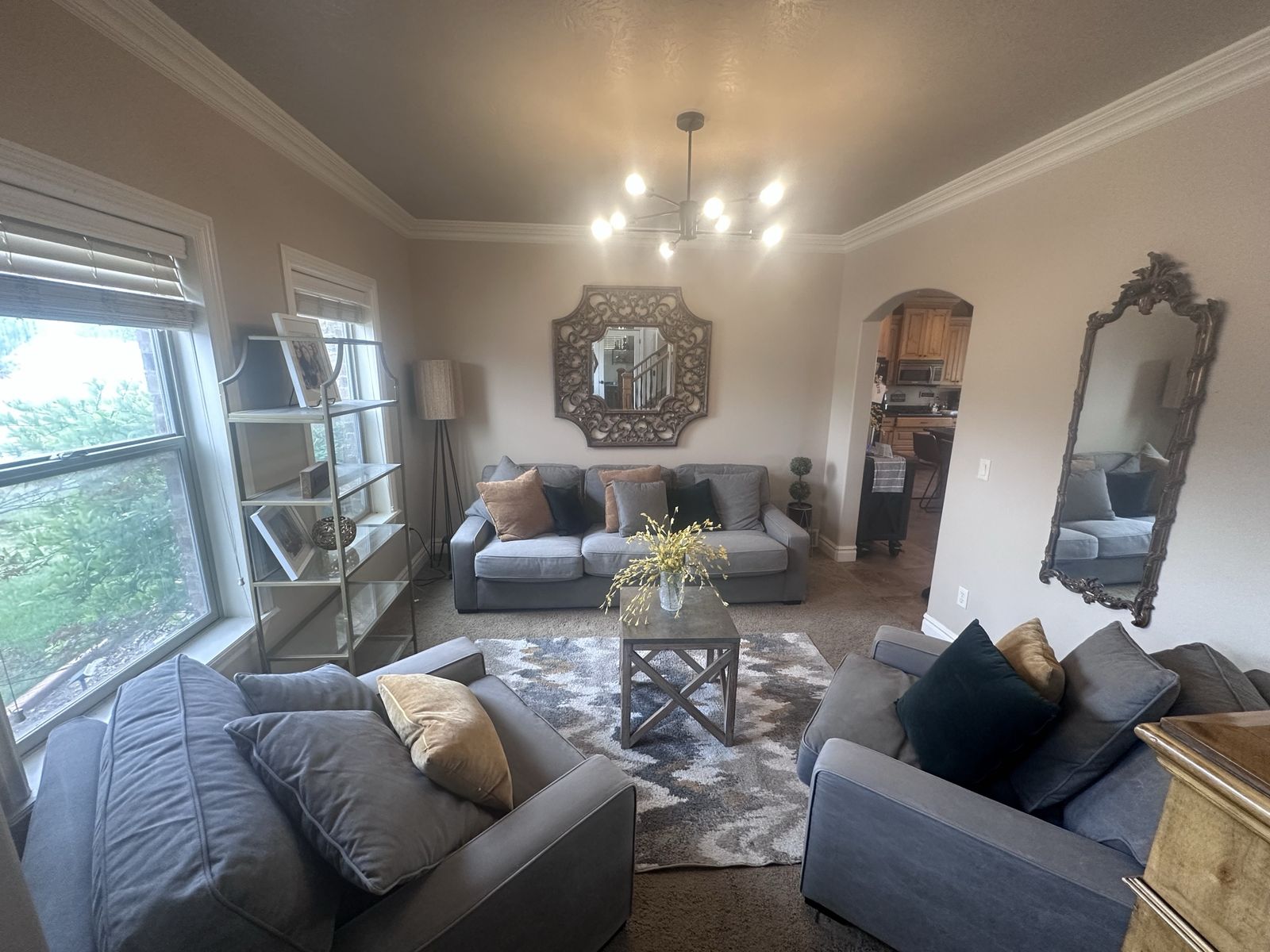 Couch and 2 deep love seat chairs