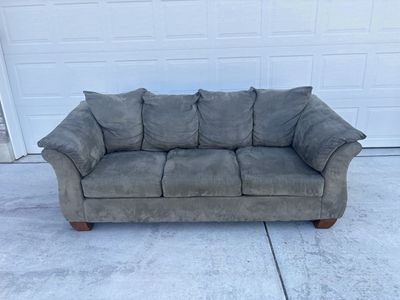 Green Microfiber Sofa - FREE DELIVERY