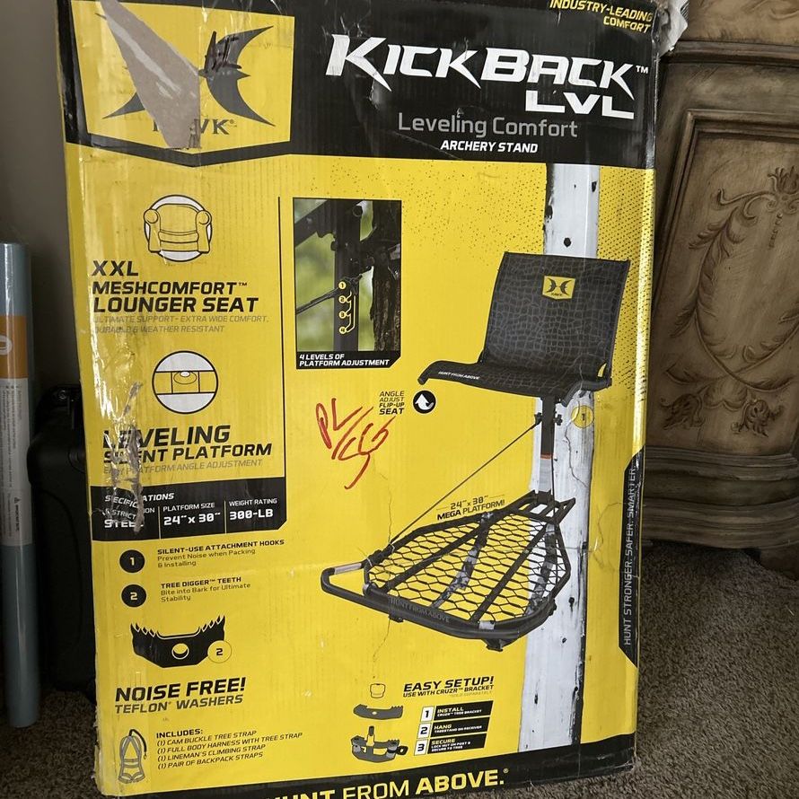 Hawk Kickback LVL Archery Stand XXL Meshcomfort Lounger Seat