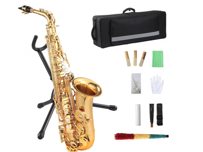 New in Box AS100 Eb Alto Saxophone Gold Lacquer Alto Sax Full Kit