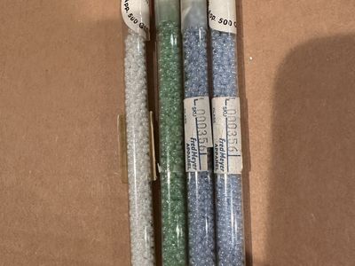 VintageMill Hill Graphics Glass Beads-Lot of Four-Unopened