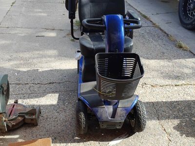 Drive Medical Spitfire EX 1320 Compact Travel Scooter - Blue, 4-Wheel, Basket Included