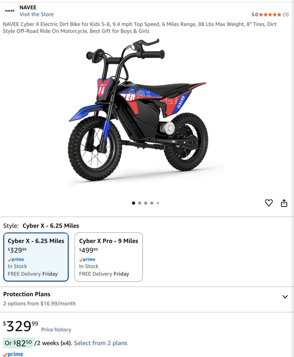 Kids electric dirt bike!! (Ages: 5-8) New in box!!