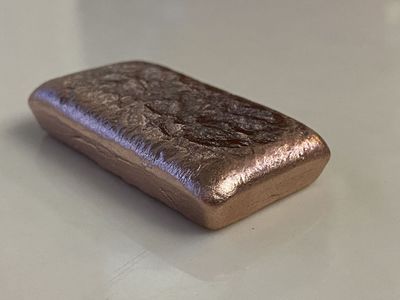 Copper 4.2 Oz Brownie Ripple Bar .999 Fine